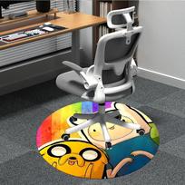 1pc Adventure Time Friendship Office Round Area Rug, Under Office Chairs Bedroom Living Room Home Decor  a1022288 80cm by 80cm