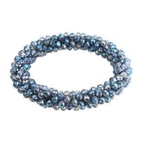 LOVBEAFAS Boho Elastingi Apyrankės Moterims Vintage Tamprios Bohemiškos Femme Kristalinio Stiklo Karoliukų Apyrankės Šventiniai Papuošalai mėlyna