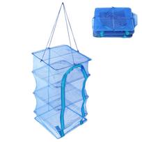 Collapsible Mesh Hanging Drying Rack Net Anti Fly Cage Dry Food Storage Carrying Bag(35CM ) white