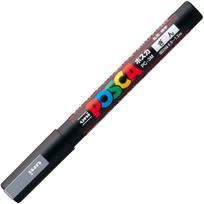 Mitsubishi Pencil Uni Posca Ženklintuvai Fine Round Pakuotė 10 vnt. Vandens pagrindo rašikliai, antgalis, galiukas, Sidabrinis, PC3M.26, sidabras