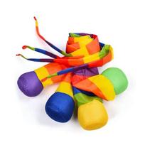 Rainbow Tail Ball Eco Friendly Fabric Sandbag Meteor Ball Child-Safe Catch Tail Soft Ball Kindergarten School Sensory Training Kid Toy
