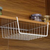 Kitchen Rack Table Cabinet Storage Shelf Holders Wardrobe Mesh Basket Iron Under Desk Organizer Metal Hanging Multi-Purpose Rack balta