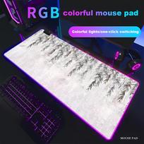 Aesthetics Plant Mouse Pad Flowers Green Leaves RGB Gaming Pad HD Gamer Large LED Light XXL MousePads PC Computer pad Non-slip RGB600x300x3mm white
