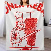 Doner kebab Throw Blanket Wrinkle Resistant Lightweight Blanket 102x76cm(40x30in)