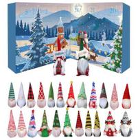 2025 Christmas Gnome Advent Calendar 24 Days Countdown to Christmas Ornament with 24 Collectible Dwarf Dolls for Boys Girls Adults D