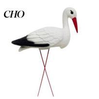 Rockery Fish Pond Decoration Garden White Bird Statue 23.6  Long Leg Standing Ornament Sculpture Decorative Resin for Outdoor Yard Lawn PE Material 1pc