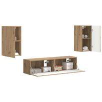 TV Cabinet Set 4 pcs Artisan Oak Wood Based Material