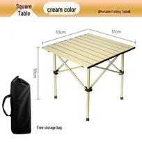 Portable Roll-Up Picnic & Camping Table: Folding Outdoor BBQ & Market Stall Table