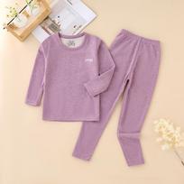Wool Kids' Thermal Underwear Set - Brushed Base Layer Pajamas for Boys and Girls - Autumn Parent-Child Wear 100 cm