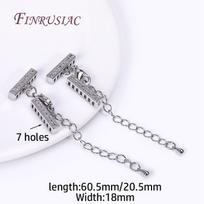 DIY Multi-Strand Beading Jewelry Making Supplies,18K Gold Plated Lobster Clasp Extension Chain With Cuboid Separator Spacer Bars 1 Piece