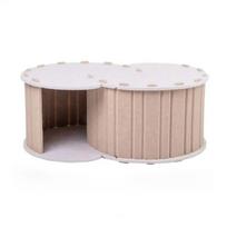 Large Cat Villa Semi Enclosed Pet Cat House Comfortable Cats Hideout  Four Seasons tamsiai pilka spalva
