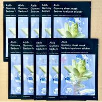 Abib Gummy Sheet Mask Hyaluron Sticker 10 Sheets – Hyaluronic Acid Hydrating Facial Mask Set