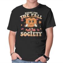 Unisex Crew Neck T-Shirt Ready For The Fall of Society Graphic Short Sleeve Casual Tee L