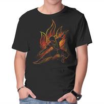 Unisex Crew Neck T-Shirt The Fire Bender Graphic Short Sleeve Casual Tee XXXXL