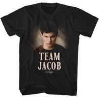 Men's and Women's T-shirts Twilight Team Jacob Black Unisex Black T-Shirt XS