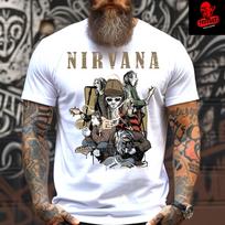 Men's and Women's T-shirts Nirvana Heavy Metal Alternative Rock Band Unisex Cotton S