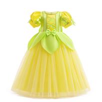 Tianos Kalėdų Elfių Princesės Suknelė - Žalias Tinkerbelės Cosplay Kostiumas Vaikams 110cm/4Y yellow