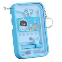 Handheld Stress Reliever Mini Pinball Machine Keychain, Cartoon Pig Duck Astronaut Game Toy, Keyring Schoolbags Handbag Backpack Purse Charm, Gift for mėlyna