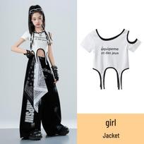 Merginų Hip Hop Džiazo Šokio Apranga: Crop Top ir Plačių Kelnai Rinkinys Modelio Podiumo Pasiruošimui Size 180 gray