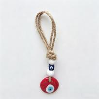 Multi Color Bead Keychain Blue Turkish Lucky Eye Keyring Handmade Demon Eye Pendant  Wall Hanging Style L