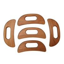 Ergonomic Dark Carbonized Wood Therapy Tool Gua Sha Board for Maderoterapia & Fascia Rolling Wood