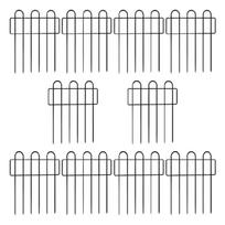 10Pcs Decorative Garden Fence Border 13x24Inch Iron Wire Panel Border Fencing Animal Barrier for Outdoor Yard and Patio 1