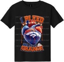 I BLEED BLUE & ORANGE Denver Broncos Graphic T-Shirt 2XL