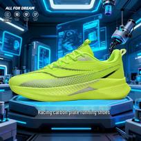 Red Hare 9pro Kids' Shock-Absorbing Mesh Sports Shoes, Breathable Summer Running Shoes with Carbon Plate 40 fluorescencinė žalia spalva