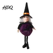 Halloween Holiday Decoration Plush Pom Hanging Decoration Pumpkin/Ghost/Black Cat/Witch Doll Witch Ornament