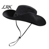 Waterproof Sun Hat Western Cowboy Hat, Unisex Outdoor Hiking with Adjustable Windproof Quick-dry Rope, Sunshade Suede Fisherman for Camping