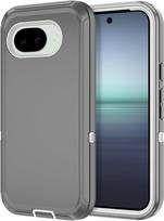 3IN1 Full Body Protect Defender Dust/Drop Proof Case for Google Pixel 10A 9A 8A Pro XL Rugged Original Heavy Duty Ott-Box Funda Google Pixel 10 Pro XL pilkai balta spalva