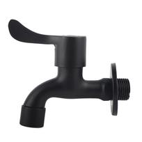 Washing Machine Tap 304 Stainless Steel Black Wall Mount Tap Garden Water Faucet for Bathroom Stainless Steel Faucet