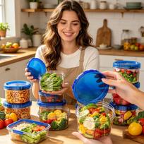 Freezer Containers 16oz 6 Piece Stackable Leak-Proof Freezer Food Storage Containers For Refrigerator Kitchen Fruits Snacks China Mainland