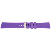 Bracelet pour Fitbit Versa/Versa 2 - MY-MONTRE - Compatible Versa/Versa 2 - Violet - Silicone - Boucle acier sablé violetinė