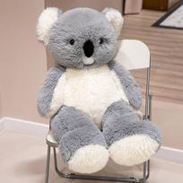80-100cm Mielas apvalių akių koalos pliušinis žaislas Kawaii mieganti koala minkšti žaislai pliušiniai žaislai mieli minkšti vaikų žaislai mergaičių dovanos 80cm pilka spalva