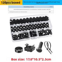 Cabinet Screws M6 120pcs Boxed Black-plated Zinc Rack-mounted Cage Nut Screw + Washer Crown Screw 120pcs boxed