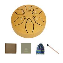 3Inch 6 Notes Rain Drum Steel Tongue Drum Portable Hand Pan Drum Percussion Musical Instruments for Yoga Meditation Unique Gift