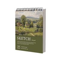 100 Sheets Coil Sketchbook Portable Easy To Tear Drawing Pad 100gsm Thickened Paper Perforated Pages Sketching Notebook