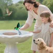 Bird Bath Purification Disk With Triple-Point Support Birdbath Cleaner Copper Bird Bath Purification Disk For Outdoor Garden China Mainland
