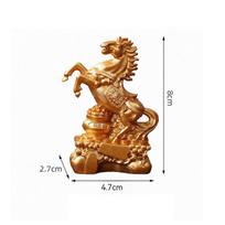 Year of the Horse Feng Shui Zodiac Animal Statue 2026 Fortune Wealth Ornament Funny Toys Desktop Bookshelf Sculpture auksas