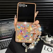 Luxury Glitter Phone Case for Samsung Galaxy Z Flip 7 FE 6 5 4 3 Cute Butterfly Crystal Bling Cover For Women Girl Cute Galaxy Z Flip3 5G juoda