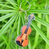 VIOLIN Guitar Acrylic Keychain Cello Electric Guitar Model Keyring  Car Key Ring Accessories violin
