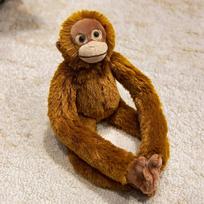 Kabantys miško gyvūnų pliušiniai žaislai Gyvas beždžionės tinginio orangutango lėlė Šilta miela mamos ir vaiko apkabinimo lėlė Juokinga namų puošmena Vaikų dovana 50cm brown