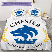 Chesterfield F.C Pattern Bedding uilt Set uilt Cover Pillowcase Home Decoration Birthday Gift (1 * duvet cover + 2 * pillowcase without core) 135x200cm