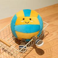Hot Sale Creative Simulation Volleyball Ball Plush Toy Kawaii Volleyball Props Pillow Accompany Kids Soft Gifts Room Decoration 21-26cm rožinė
