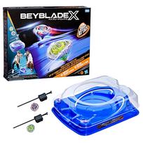 Beyblade X Drop Attack Battle Set Bay Stadium Arena includes Takara Tomy Tops 2 Launchers Impact Drake 9-60LR Hover Wyvern 3-85N game toy suitable 8