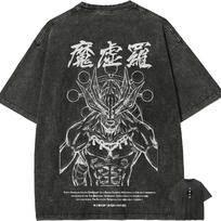 Jujutsu Kaisen Mahoraga T Shirt Men Vintage Washed Oversized Streetwear Tee EightHandled Sword Ten Shadows Top M