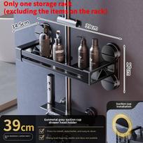 Waterproof Shower Caddy With Suction Cup Mounting For Bathroom Storage And Accessories pilka spalva