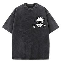 2026 Summer Anime Jujutsu Kaisen Gojo Satoru T Shirts Washed Men Women Cotton Harajuku TShirts High Quality Retro  Tops Tees 2XL