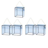 5-Pack Clear Plastic Handle Box for Action Figure Display and Baking Storage One Size